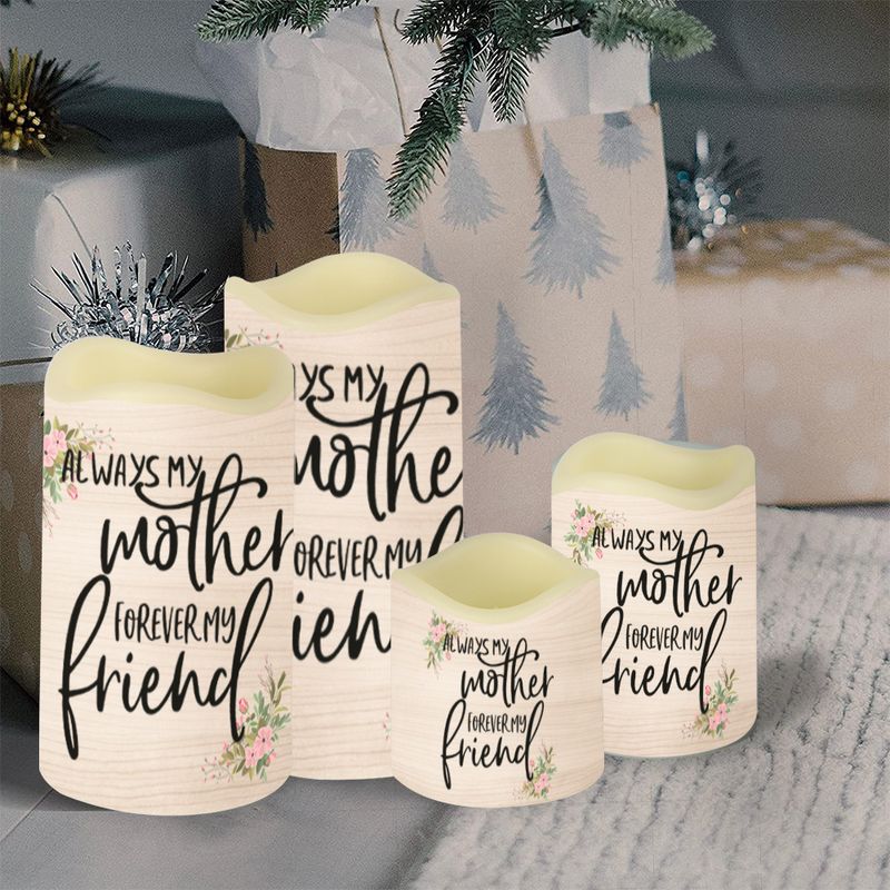 4 Piece Set Of Printed DIY Layout Candle Glow Theme Party Decoration LED Electronic Candle Light Festival Light Up_voghion.com