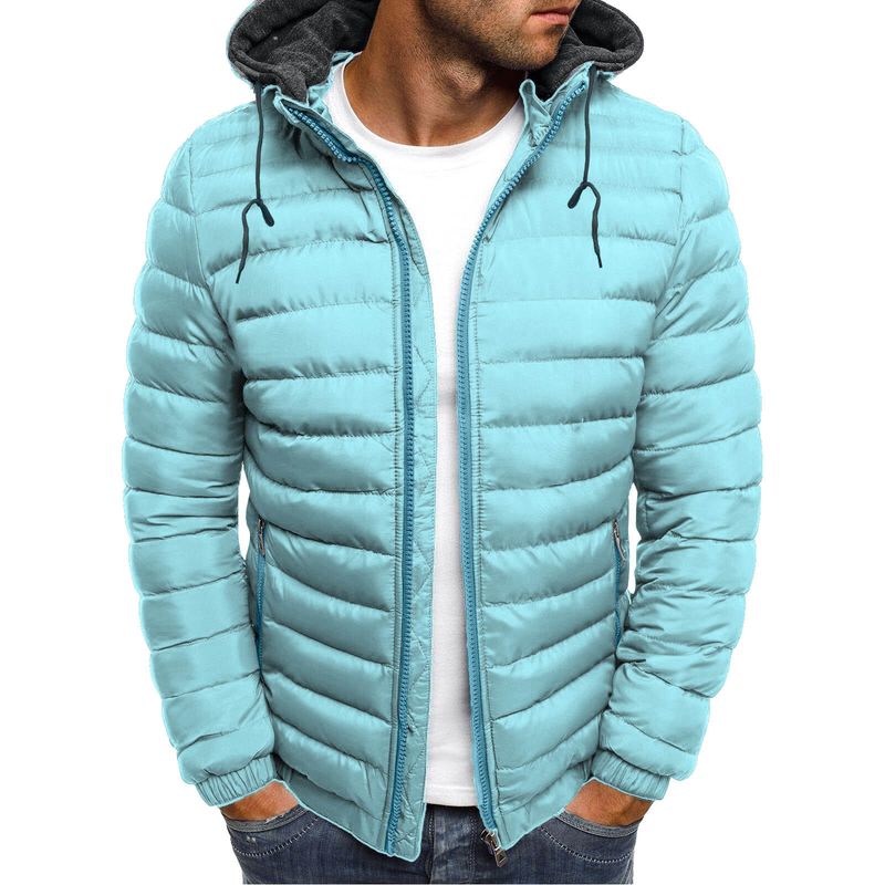Europe, America, Autumn And Winter New Foreign Trade Padded Jacket, Solid Color Padded Jacket, Simple And Atmospheric Men's Padded Jacket_voghion.com