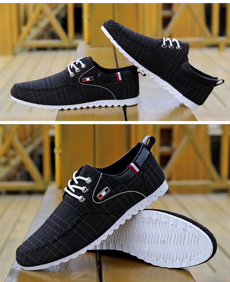 Sommar och höst andas gammalt tyg för män Casual Spring New Canvas Shoes_voghion.com