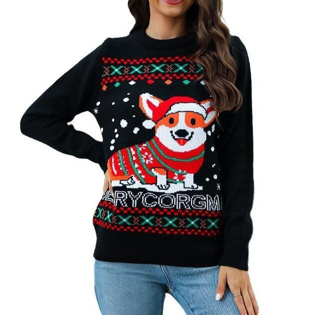 Maglione autunno inverno 2025 nuovo modello di cane jacquard pullover maglieria_voghion.com