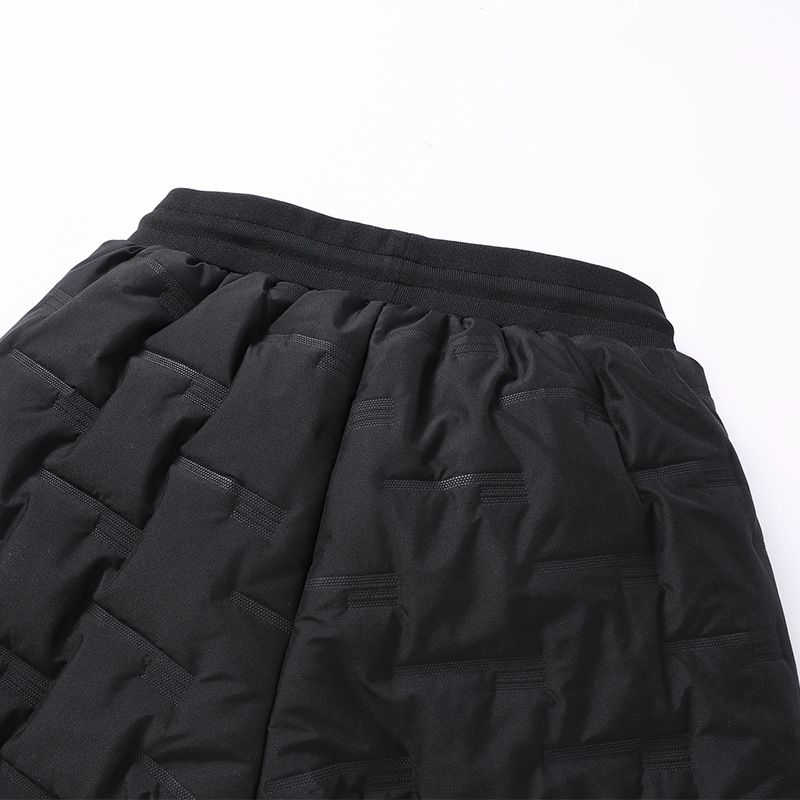 "Men's Fleece-Lined Winter Pants – Thickened Polyester Thermal Joggers With Elastic Waist (Black, M-5XL)"_voghion.com