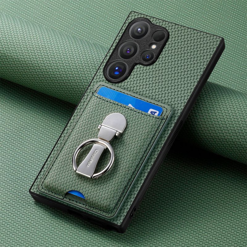 TechGlobe Compatible With Samsung S25 Hardware Ring Multi-angle Card Holder Phone A06/A16/A25/A36/A55 Protective Case_voghion.com