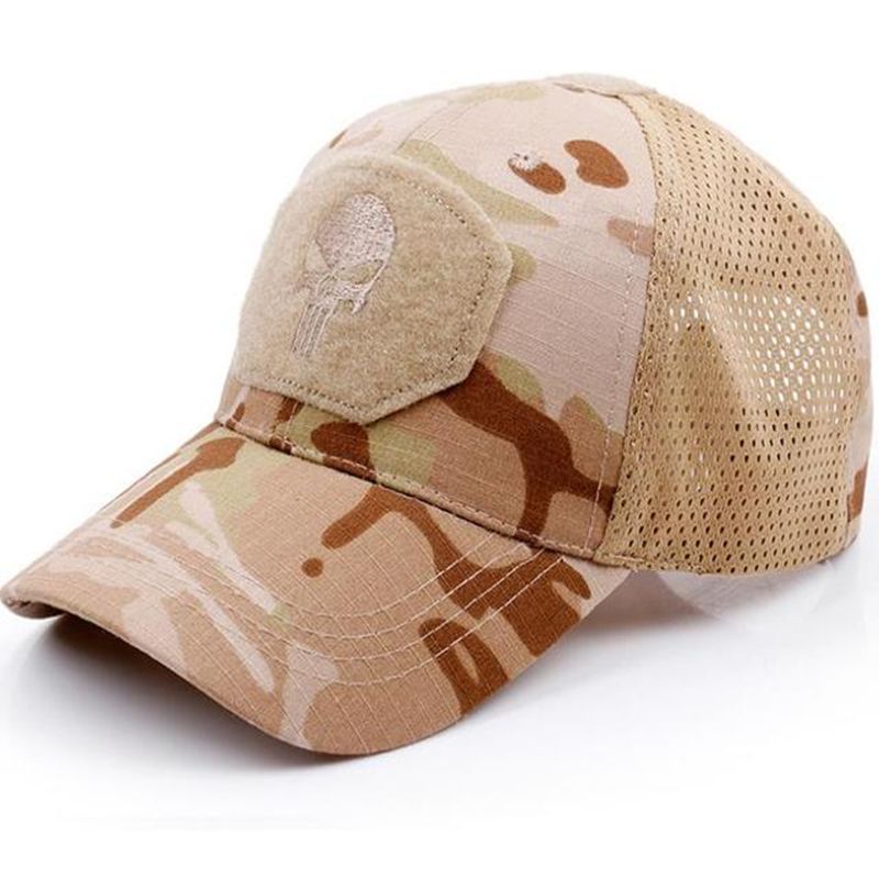 New Tide Cool Skull Multicam Operators Mesh Baseball Cap Männer Fitted Cap Taktesch Gutt Qualitéit Atmungsaktiv Outdoor Sportarten_voghion.com