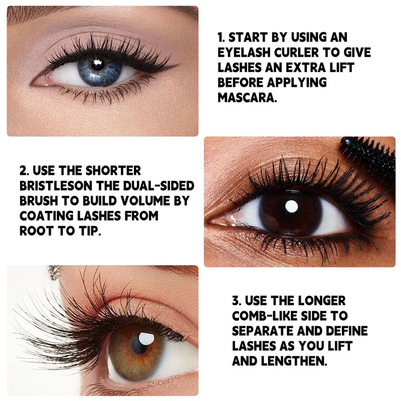 Mascara SHCOETY Colored Mascara Waterproof And Non Smudged Long, Thick And Curled Christmas Stage Hot Makeup_voghion.com