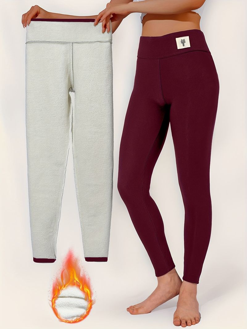 Women's Clothing High Waisted Embroidered Cat Plush Leggings Autumn And Winter Running And Cycling Leggings_voghion.com