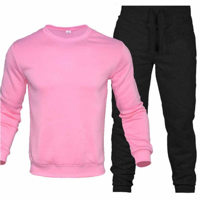 Neues lässiges Rundhals-Kapuzenpullover und Hose, modisches Jogging-Sportswear-Set für Herren_voghion.com