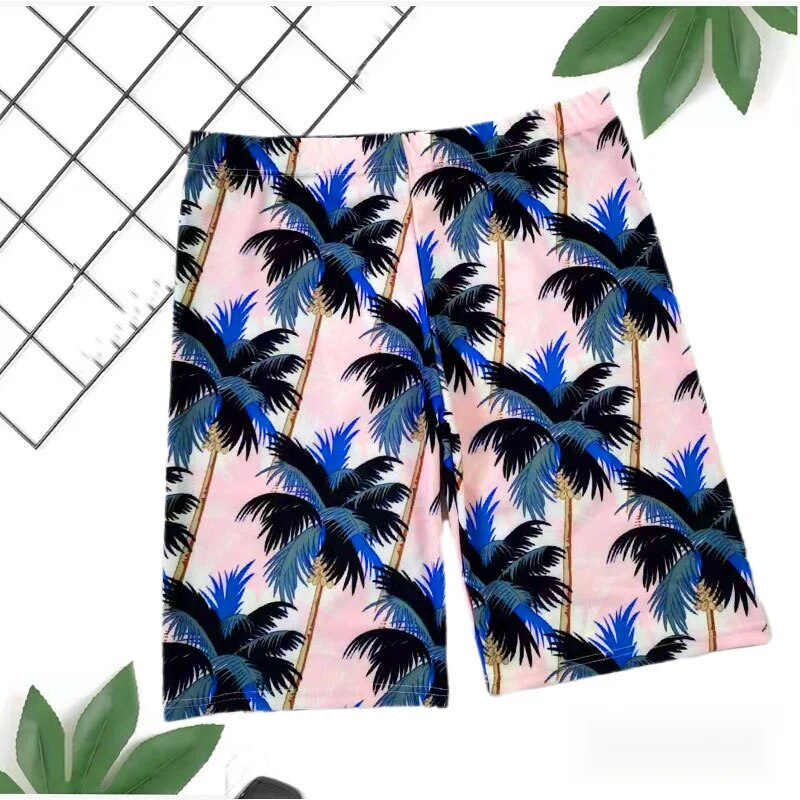 Hot selling five point swimming trunks, men's printed swimming trunks, flat angle extended swimming trunks, high elastic swimming trunks_voghion.com