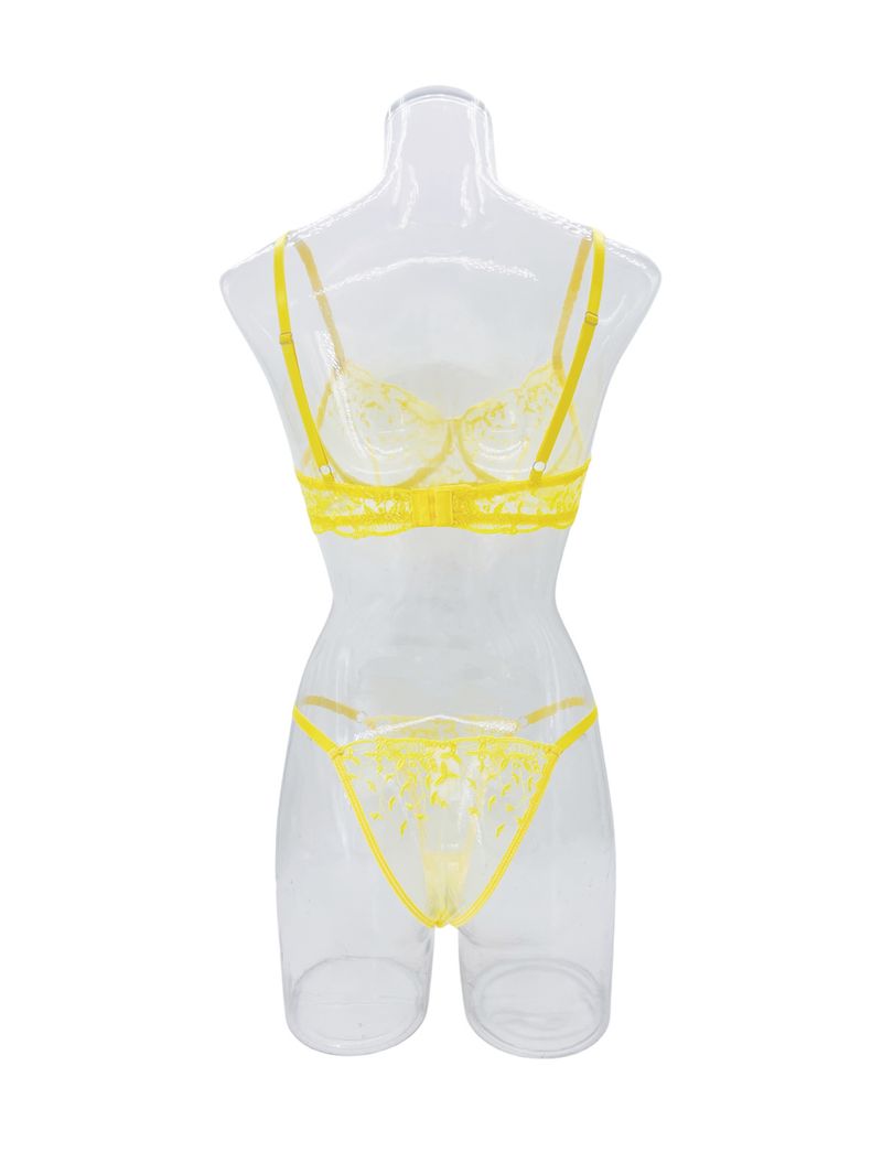 Kajiano Cross Border Foreign Trade Autumn New Mesh Embroidery Perspective Sexy Niche Design Emotional Fun Suit With Steel Ring_voghion.com