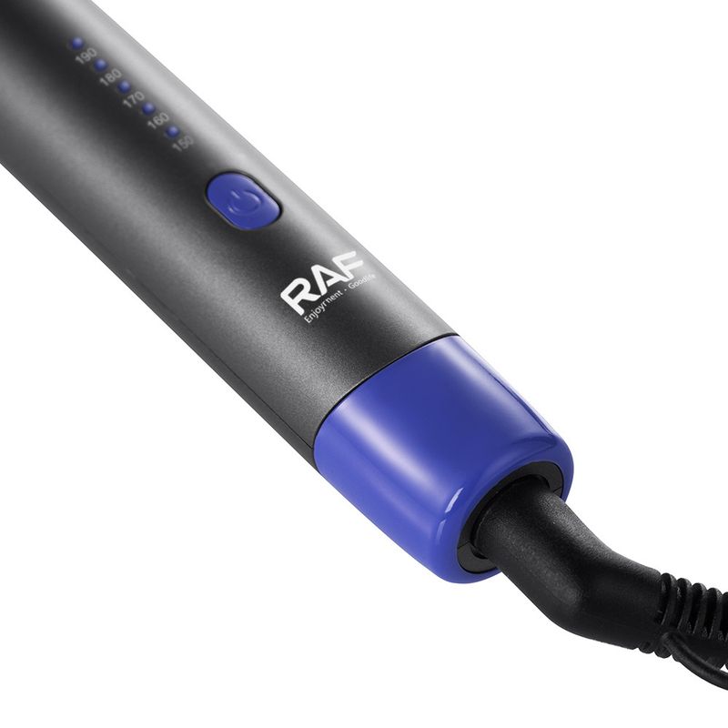 RAF Nuova piastra per capelli in ceramica, per asciugare e bagnare, doppio uso, grande frangia arricciante, rotazione a 360°_voghion.com