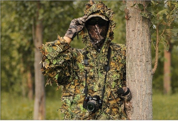 Herrenbekleidung Rue Advent 3D-Blatt-Tarnanzug – Taktisches Ghillie-Jagd-Outfit für Erwachsene, Vogelbeobachtung und Outdoor-Aktivitäten_voghion.com