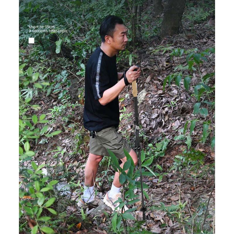 Professional Outdoor With 7075 Aluminum Alloy Telescopic Folding Handle, Anti Slip Walking Cane For Hiking_voghion.com