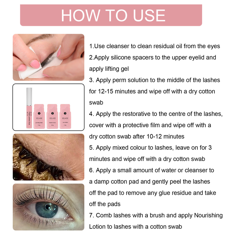 EELHOE Curling-Wimpern-Set. Natürliches, schönes, langes, dichtes und geschwungenes Wimpern-Set mit sanfter und nicht verschmierender Wirkung_voghion.com