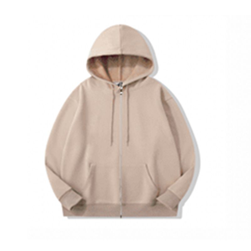 Herbst und Winter Fleece Hoodie Langarm Herren schwere Strickjacke Jacke Baumwolle Reißverschluss Pullover_voghion.com