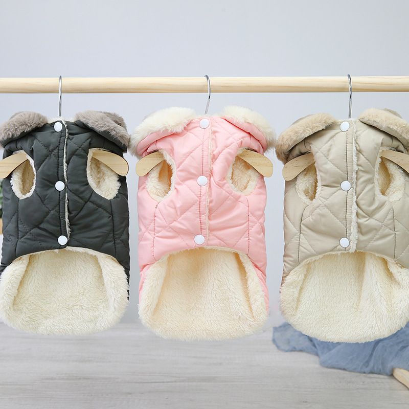 Abbigliamento per animali domestici, vestiti per cuccioli di peluche, giacca in cotone per cani di taglia media e piccola, forniture Pomeraia, stile giapponese e coreano._voghion.com