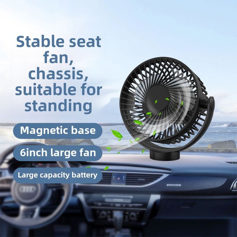 New Golf Cart Magnetic Fan, Portable Usb Charging Strong Suction Yacht Fan Car Lighting Fan_voghion.com
