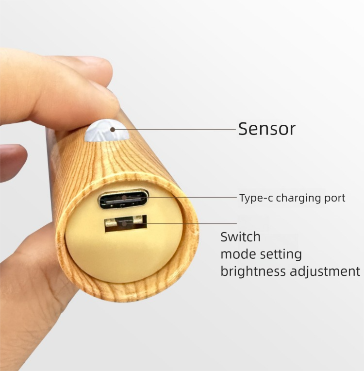 LED Night com carregamento USB, indução humana inteligente para armário de cabeceira, iluminação de guarda-roupa doméstico, sensor de movimento, luz LED_voghion.com