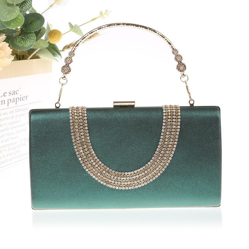 Borsa da sera semplice e alla moda da donna, facile da abbinare, pochette da festa tempestata di diamanti, accessorio per abito_voghion.com