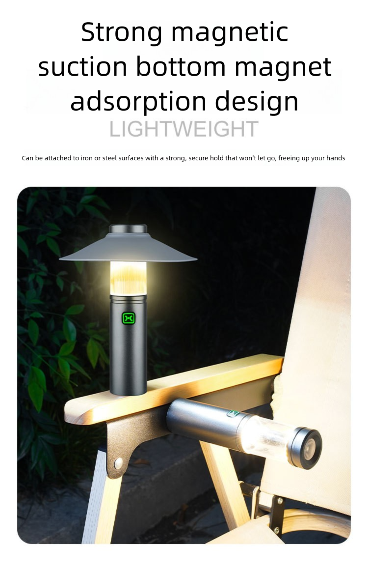 Lange Akkulaufzeit, Mini-Camping-Atmosphäre, tragbare LED-Streifenleuchte, multifunktionale Zeltleuchte für Outdoor-Camping, multifunktionale Zeltleuchte_voghion.com