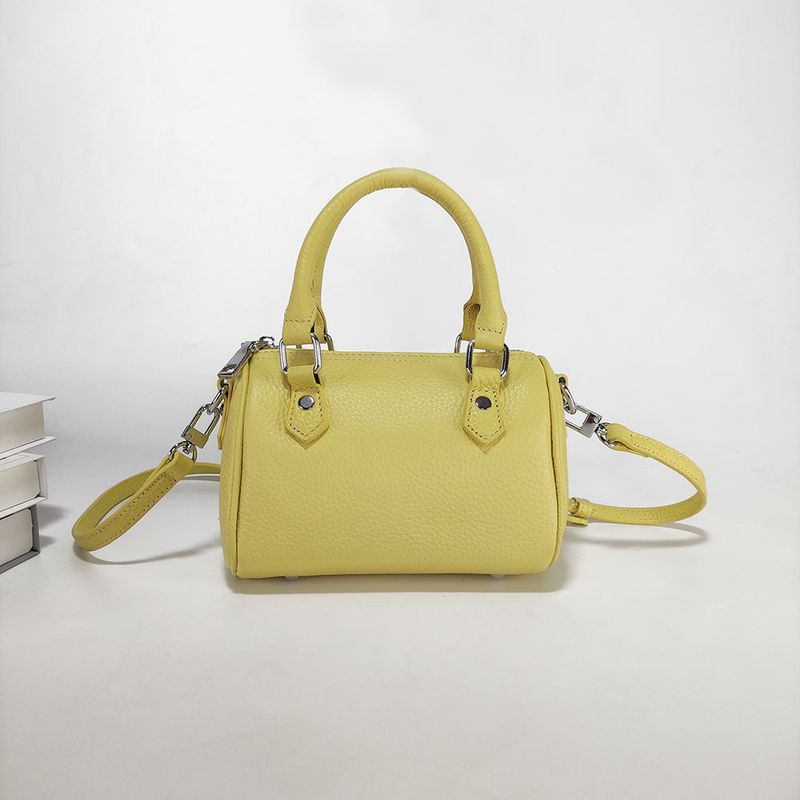 Premium Textur Echtes Leder Boston Kissen Für Frauen 2025 Neue Erste Schicht Rindsleder Handtasche Umhängetasche Shiling_voghion.com