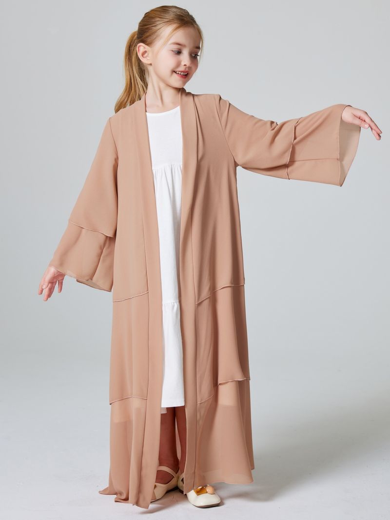 Kids’ Clothing dress children's three layer chiffon loose casual coat long skirt_voghion.com