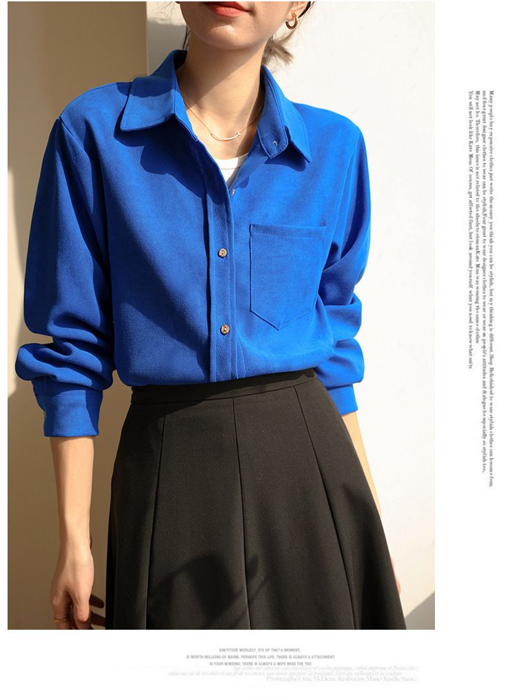 Camicia in velluto a coste spesso a maniche lunghe spazzolata, nuova collezione autunno inverno 2025 per le donne._voghion.com