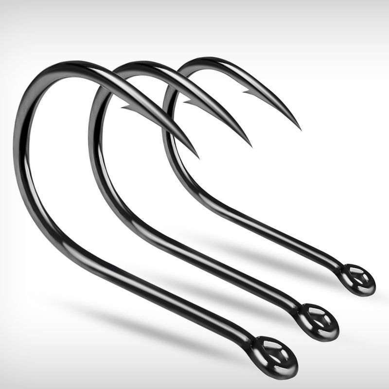 Iseni Soft Worm Single With Barbed Crucian Carp Iron Plate Hook Bulk Hooks Fishing Gear 100pcs/box_voghion.com