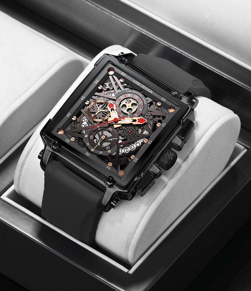 2021 Men Watch Top Brand Luxury Waterproof Quartz Square Wristwatche For Men Date Sport Hollow Clock Male Zegarek Mesk_voghion.com