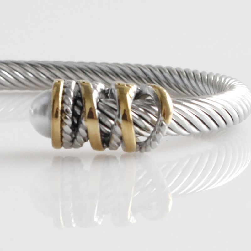 Heißer Verkauf Edelstahl Kabel Draht Seil Männer und Frauen Armbänder_voghion.com