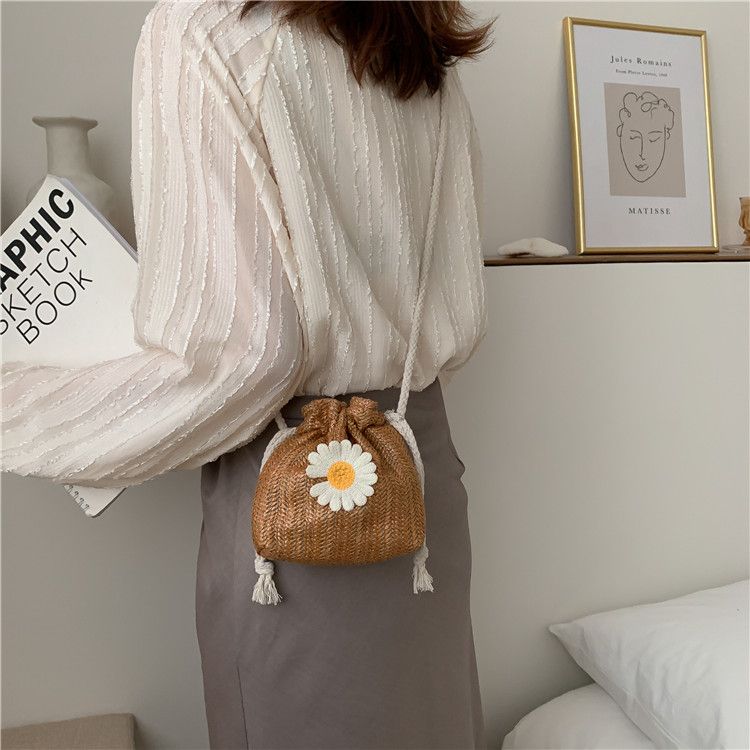 Borsa a tracolla da donna, piccola borsa in paglia intrecciata, borsa a tracolla da donna intrecciata, piccola custodia per cellulare_voghion.com