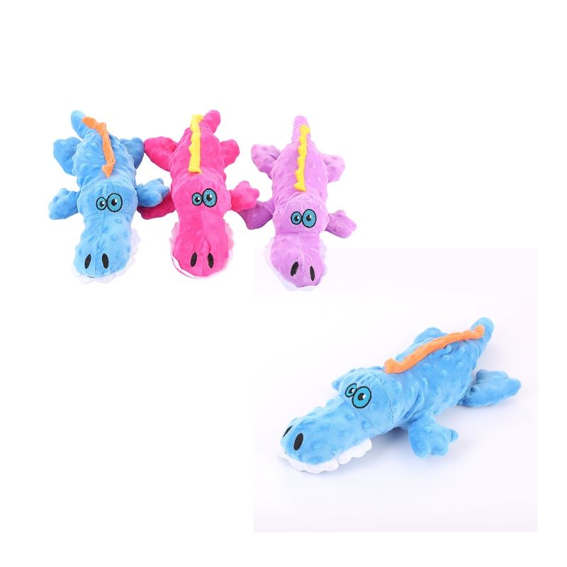 Giocattolo di peluche in silicone per cani a forma di coccodrillo, resistente ai morsi, che digrigna i denti, articoli per animali domestici, bestseller, personaggi di fabbrica, stock all'ingrosso_voghion.com