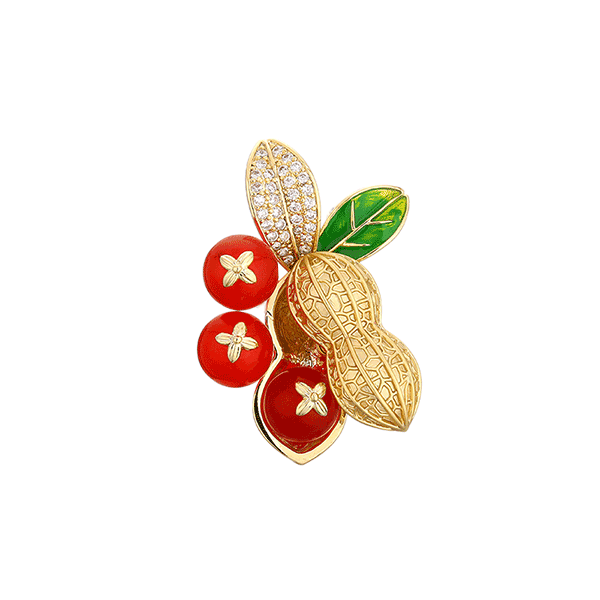 Peanut Brooch Women's Anti-light Personality Temperament Jacket Cardigan Corsage Neckline Pin_voghion.com