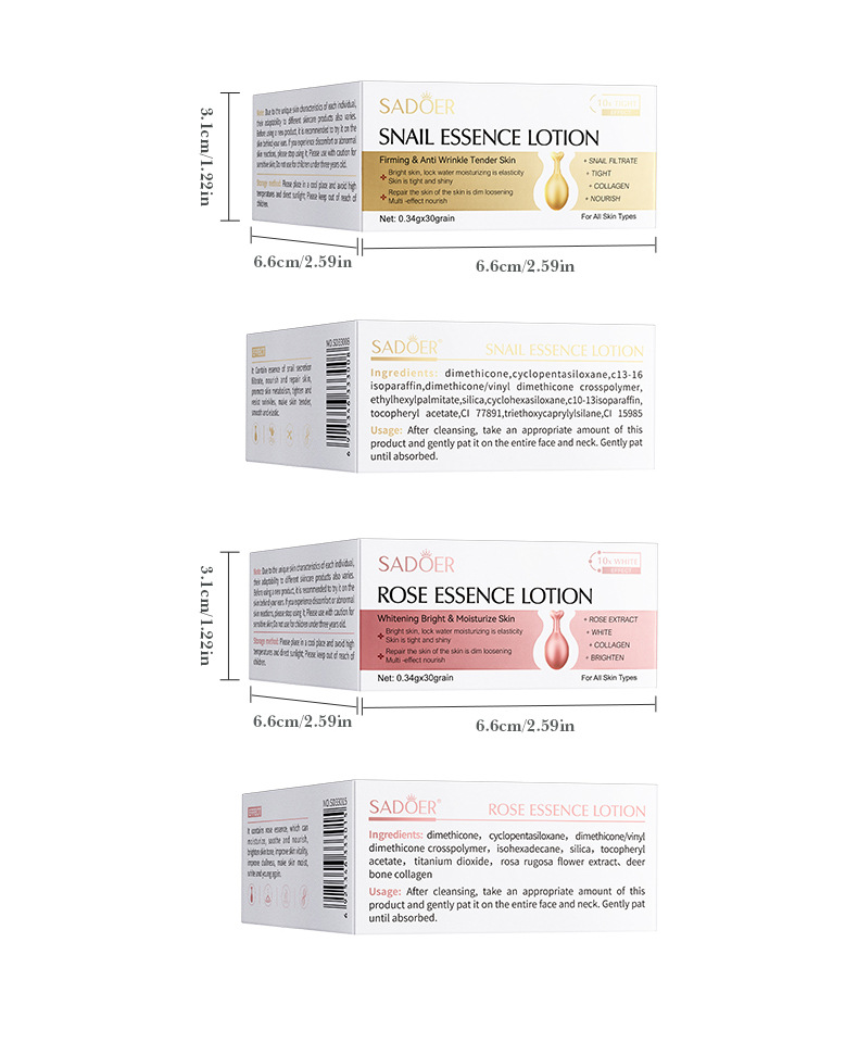 SADOER All Snail Rose essence Moisturizing Essence Milk 2024_voghion.com