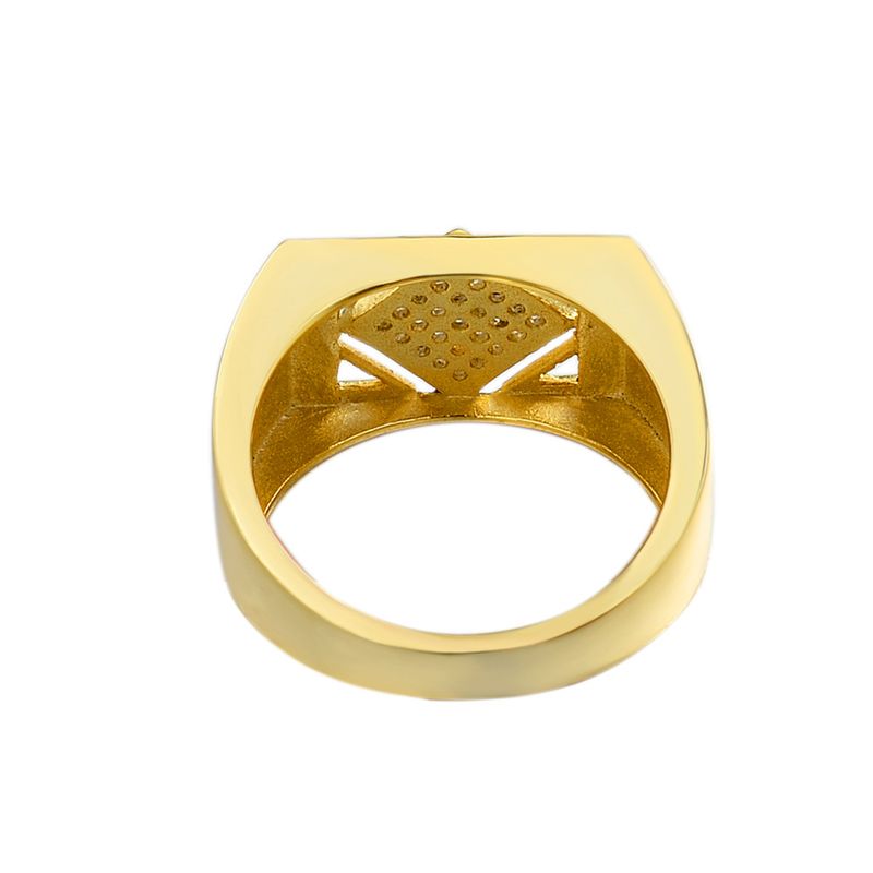 Anello da uomo cubano con zirconi intarsiati in argento, stile hip-hop, unico nel suo genere_voghion.com