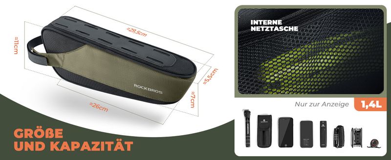 ROCKBROS Rahmentasche Oberrohrtasche Unterrohrtasche Fahrradtasche Rennrad MTB_voghion.com