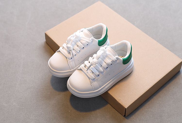 2023 Spring New Children Fashion Soft White Boys Sports Shoes Korean Style Students Lace-up Light Sneakers for Girls_voghion.com