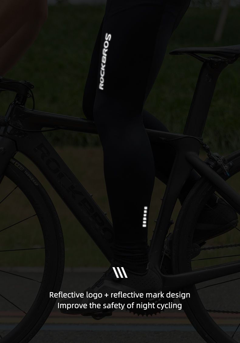 ROCKBROS Fahrrad Hose Lang con 3D Sitzpolster Herbst Atmungsaktiv Reflektierend_voghion.com