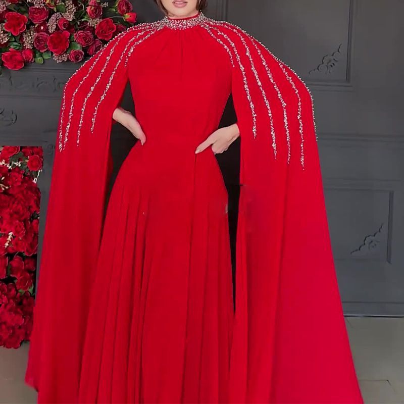 Damenbekleidung Frühling und Sommer Damen Strass Robe Abendkleid_voghion.com