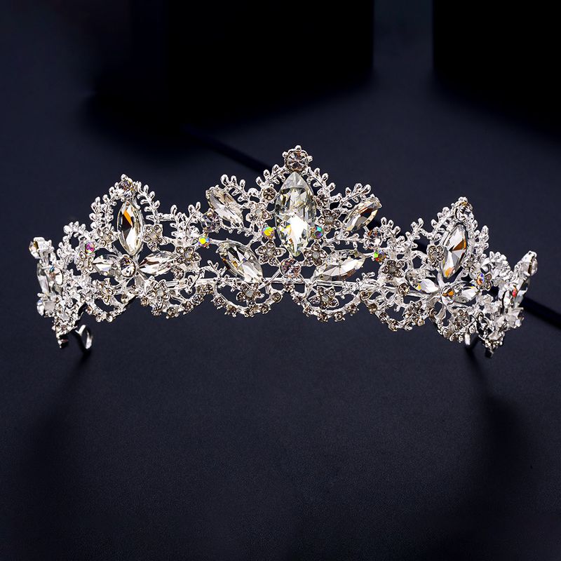 Neue High-End-Luxus Kristall Braut Kopfschmuck Legierung Krone Hochzeit Haar Zubehör Bankett Abend Haar Krone_voghion.com