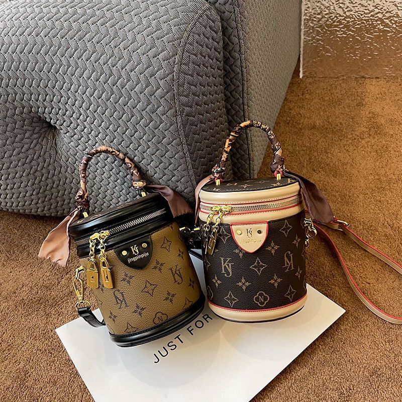 Borsa a tracolla monospalla stampata alla moda, con tracolla a cilindro, per donna, 2024, nuova e alla moda_voghion.com