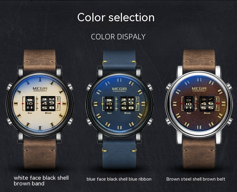 2023 Nuova funzione di cronometraggio multifunzionale da uomo Roller di vendita Orologio da uomo d'affari con luce notturna impermeabile in vera pelle creativa_voghion.com