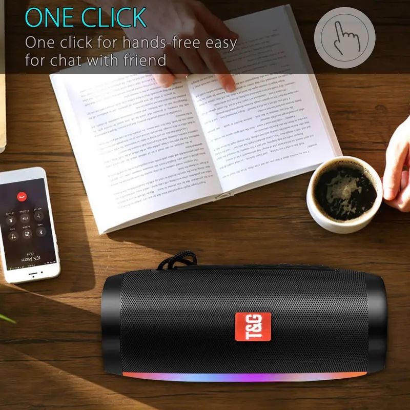 TG157 Färgglad Bluetooth-högtalare Utomhus Bärbar Färgglad Ljuskort Kreativ LED-ljushögtalare_voghion.com