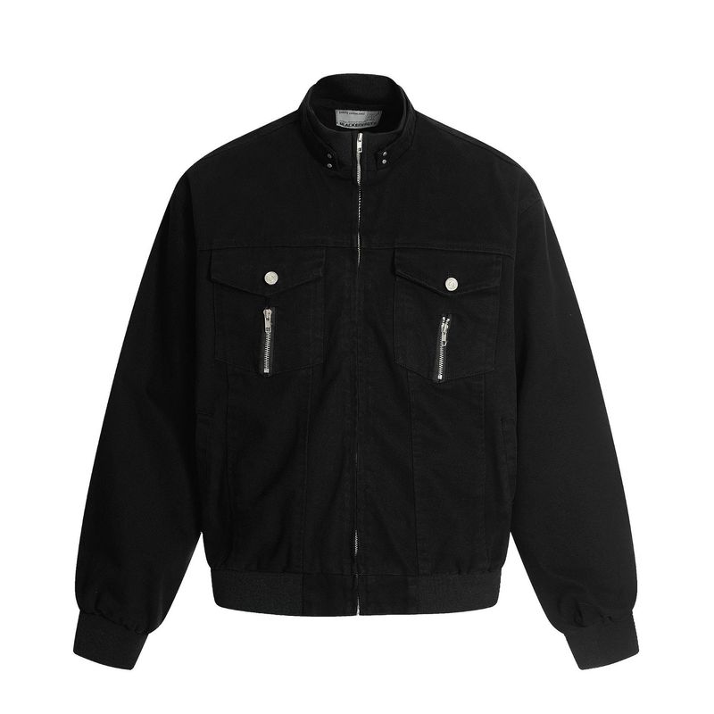 Eon Modish 25 Autumn New American Fashion High Street Personality Split Loose Jacket Coat_voghion.com