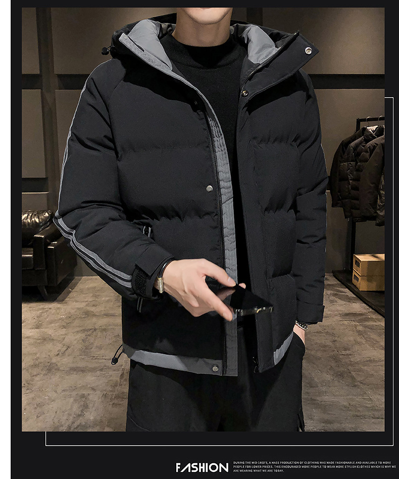 Winter Warmer, verdickter Baumwollmantel Herrenmode Mit Kapuze Lässiger Baumwollmantel Lockere Große Kurze Baumwolljacke Trendy Und Vielseitig_voghion.com