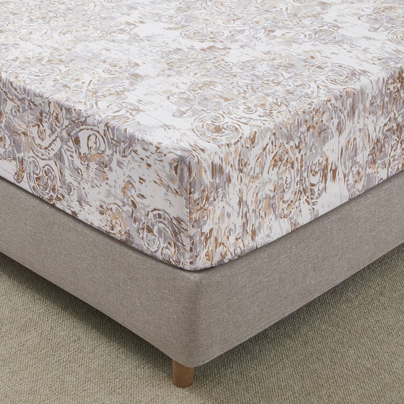 Housse de matelas en polyester à texture de grain de bois et cachemire, drap-housse doux pour la peau, protège-matelas_voghion.com
