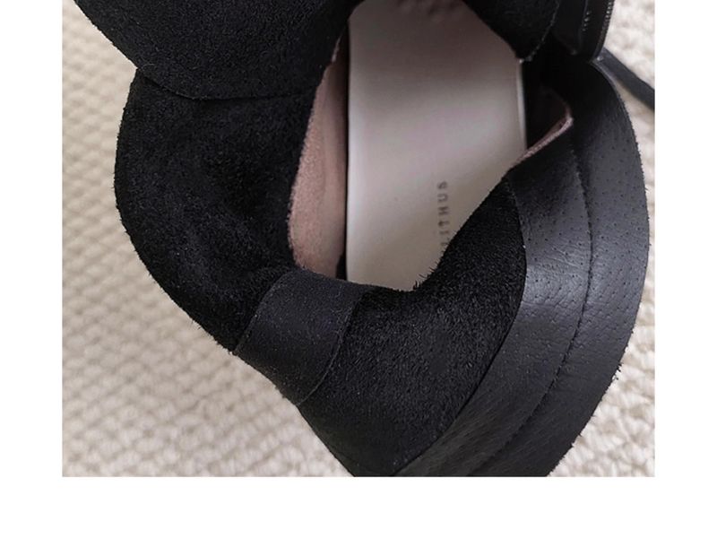 Women Boxing Boots Zhongjia Girl●3.5Cm Height-Increasing Boxing Boots For Women, Color-Block Thin Sole Short Boots, Trendy_voghion.com