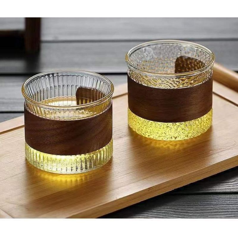 Japanese Style Heat-Resistant Insulated High Borosilicate Master Household Hammered Anti-Scald Glass Tea Coffee Cup_voghion.com