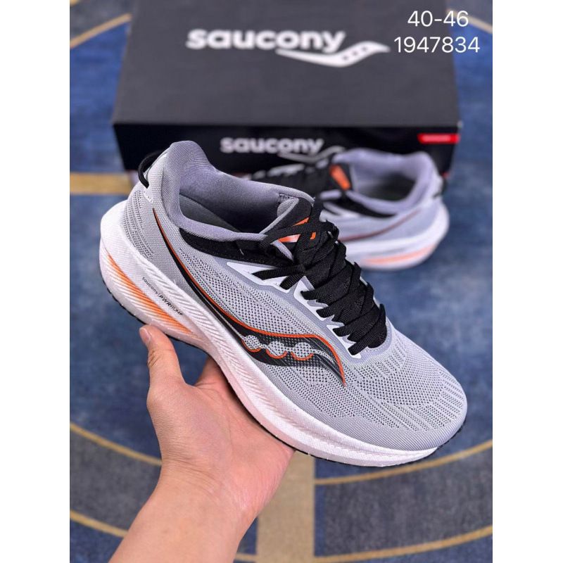 Saucony Victory 21 Thick-Soled Land Speed Shark Couple Racing Running Sports Shoes For Men And Women_voghion.com