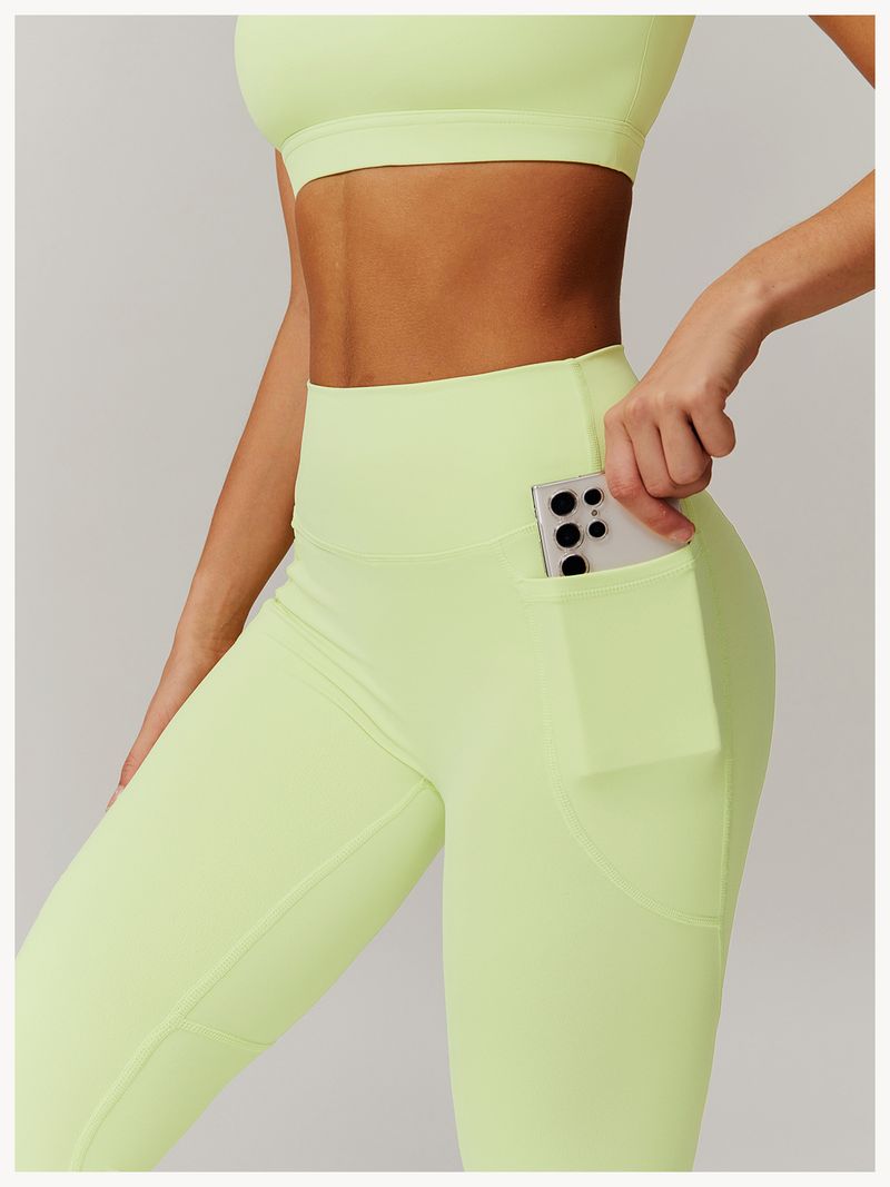 Pantalon de yoga taille haute respirant effet nuage pour femme, avec poches extérieures_voghion.com