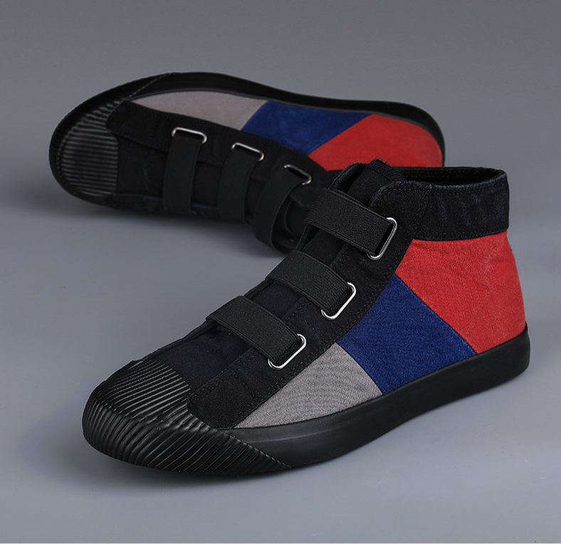 Spring New Breathable Casual Fashionable and Comfortable Classic Versatile Men's Trendy High Top Canvas Shoes_voghion.com