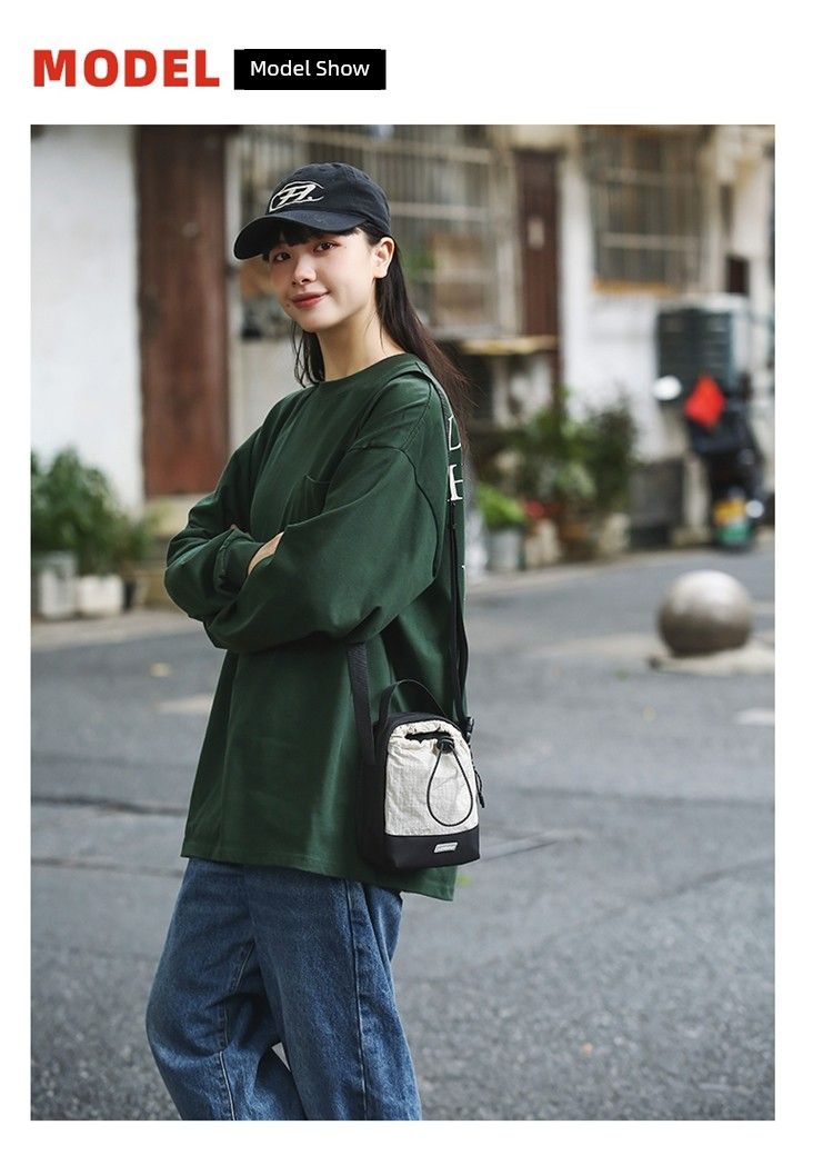 Bolso bandolera con cordón para hombre, estilo moderno, para deportes al aire libre, senderismo, estilo pequeño_voghion.com